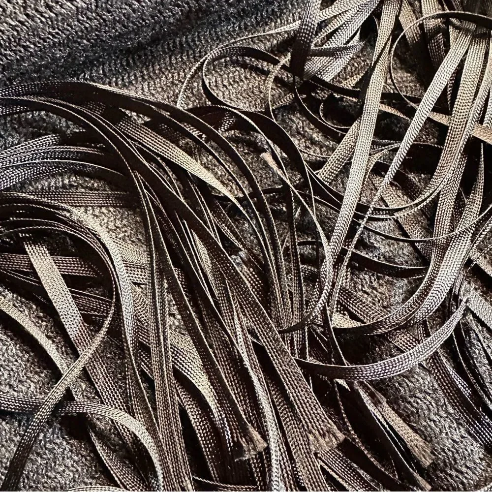 Ralph Lauren Collection Black Silk Hand Knit Fringe Trimmed Long Sleeve Sweater - Picture 12 of 16